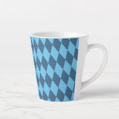 Blauw Bavaria Rhombus vlag patroon Latte Mok (Rechts)
