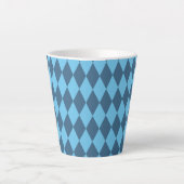 Blauw Bavaria Rhombus vlag patroon Latte Mok (Voorkant)
