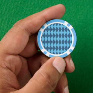 Blauw Bavaria Rhombus vlag patroon Poker Chips
