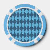 Blauw Bavaria Rhombus vlag patroon Poker Chips (Achterkant)