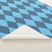 Blauw Bavaria Rhombus vlag patroon Sherpa Deken (3/4)