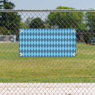 Blauw Bavaria Rhombus vlag patroon Spandoek