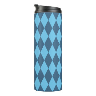 Blauw Bavaria Rhombus vlag patroon Thermosbeker