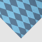Blauw Bavaria Rhombus vlag patroon Tissuepapier (Detail)