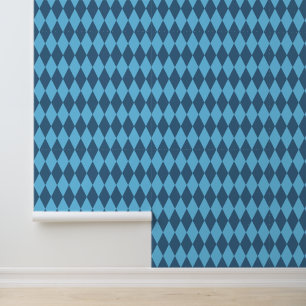 Blauw Bavaria Ruit Vlag Patroon Behang