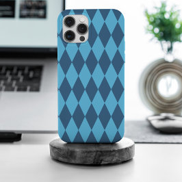 Blauw Bavaria Ruit Vlag Patroon iPhone 15 Pro Max Hoesje