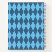 Blauw Bavaria Ruit Vlag Patroon Notitieboek (Achterkant)