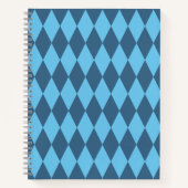 Blauw Bavaria Ruit Vlag Patroon Notitieboek (Voorkant)