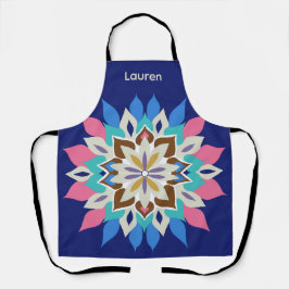 Blauw Bayou Print Schort