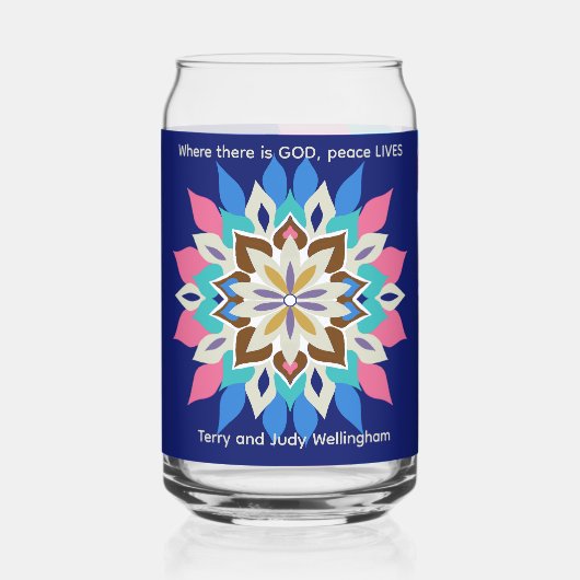 Blauw Bayou Trouwglas Blikvorm Glas (Voorkant)