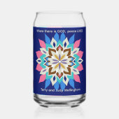 Blauw Bayou Trouwglas Blikvorm Glas (Achterkant)