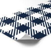 Blauw BBQ-huwelijk of koppel Bruisfeest welkomstbo Poster (Hoek)