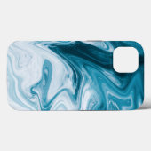 Blauw Beach Waves Abstract ontwerp Case-Mate iPhone Case (Achterkant (horizontaal))