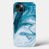 Blauw Beach Waves Abstract ontwerp Case-Mate iPhone Case (Achterkant)