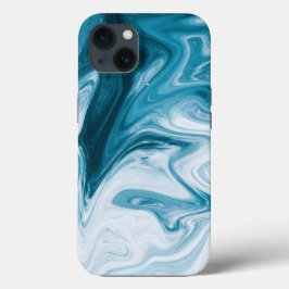 Blauw Beach Waves Abstract ontwerp Case-Mate iPhone Case