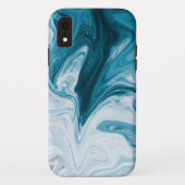 Blauw Beach Waves Abstract ontwerp Case-Mate iPhone Case (Achterkant)