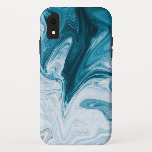 Blauw Beach Waves Abstract ontwerp Case-Mate iPhone Case (Achterkant)