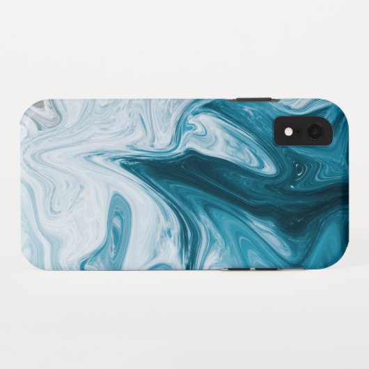 Blauw Beach Waves Abstract ontwerp Case-Mate iPhone Case (Achterkant (horizontaal))