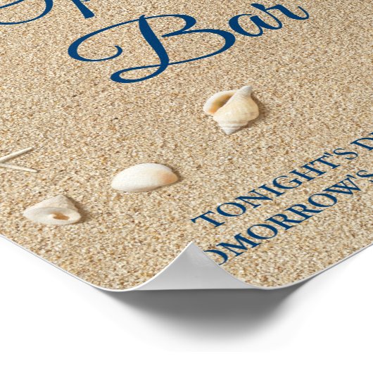 Blauw Beach Waves Open Bar Poster 2 (Hoek)