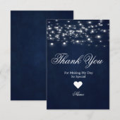 Blauw bedankkaart (Voorkant / Achterkant)