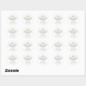 Blauw Bedankt Baby Shower Favor Sticker (Vel)