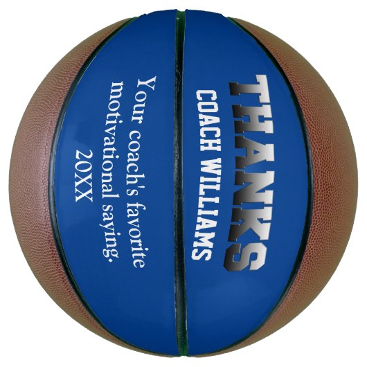 Blauw bedankt Coach Keepomwille Basketbal (Verticaal)