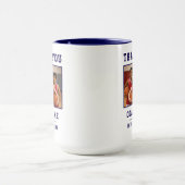 Blauw Bedankt Coach Teamnaam Foto Mok (Midden)