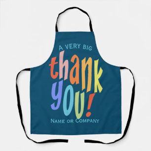 Blauw Bedankt voor je waardering voor Typografisch Schort