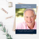 Blauw Bedankt voor uw sympathie fotokaart