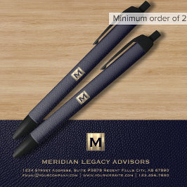Blauw Bedrijf Monogram Promotie Pen