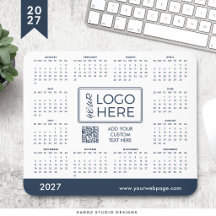 Blauw Bedrijfslogo 2027 Agenda Muismat