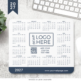 Blauw Bedrijfslogo 2027 Agenda Muismat