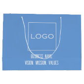 Blauw Bedrijfslogo, bedrijfs branding Groot Cadeauzakje (Achterkant)