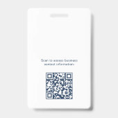 Blauw bedrijfslogo bezoekerspas ID Badge (Achterkant)