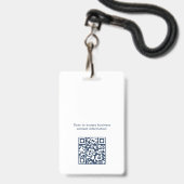 Blauw bedrijfslogo bezoekerspas ID Badge (Achterkant met lanyard)