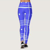 Blauw bedrukte leggings (Achterkant)