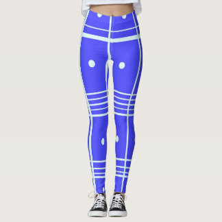 Blauw bedrukte leggings