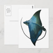 Blauw beeld briefkaart (Voorkant / Achterkant)