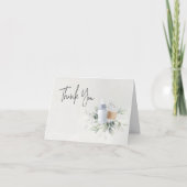 Blauw beeld & nieuwe baby is ingeschakeld Hartelij Bedankkaart (Voorkant)