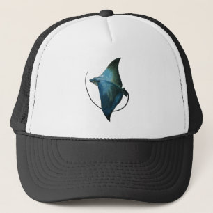 Blauw beeld trucker pet