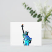 Blauw beeld van Lady Liberty Briefkaart (Staand voorkant)