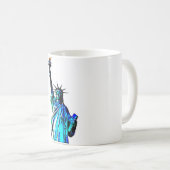 Blauw beeld van Lady Liberty Koffiemok (Voorkant rechts)