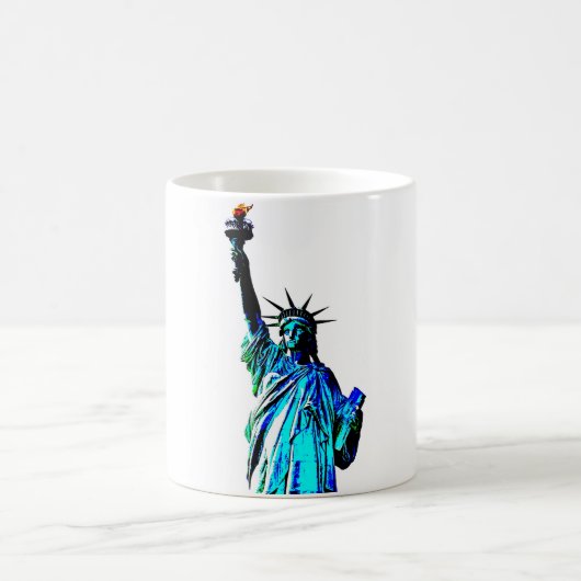 Blauw beeld van Lady Liberty Koffiemok (Center)