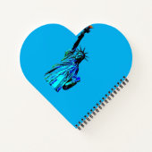 Blauw beeld van Lady Liberty Notitieboek (Achterkant)