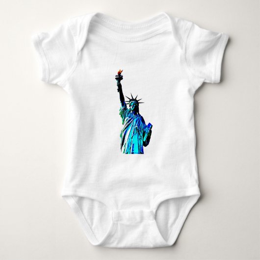 Blauw beeld van Lady Liberty Romper (Voorkant)