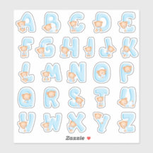 Blauw Beer Alfabet Set