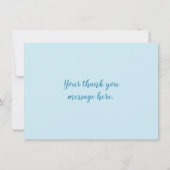 Blauw Beer Baby shower Dank u wel Bedankkaart (Achterkant)