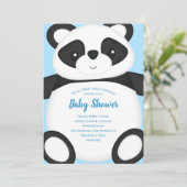 Blauw Beer Baby shower Kaart (Staand voorkant)