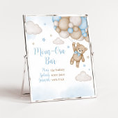 Blauw Beer Baby shower Moeder Osa Bar Poster