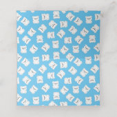 Blauw Beer Baby shower Plaatskaartje (Binnenkant ongevouwen)